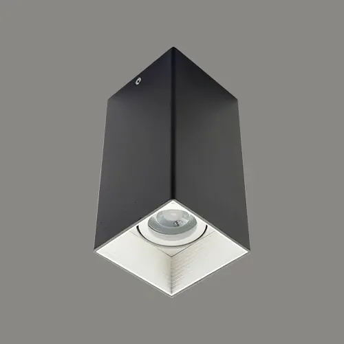 N1005 (WHT/BLK) square surface-mounted ceiling downlight