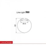 چراغ خطی آویز مدل SPL-LINE LIGHT-R60